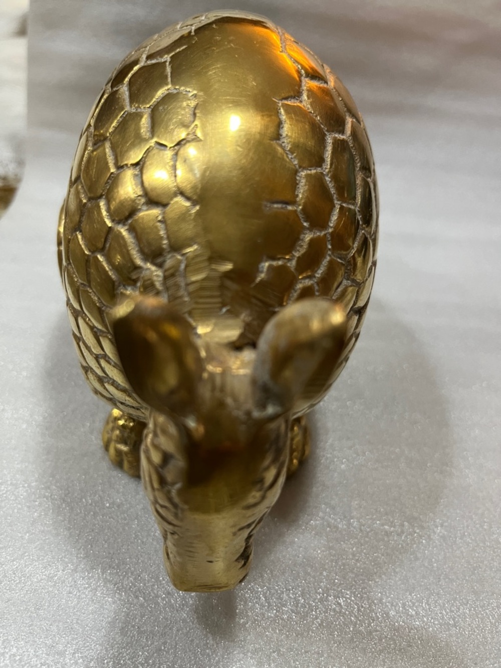 Brass Armadillo Figurine 2.5 lbs - Picture 2 of 7